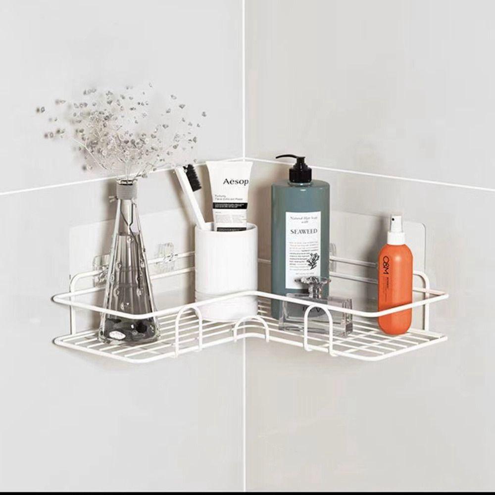 Metal Bathroom Shelf Stainless Steel Shampoo Storage Rack Durable Toilet Organizer  for Kitchen