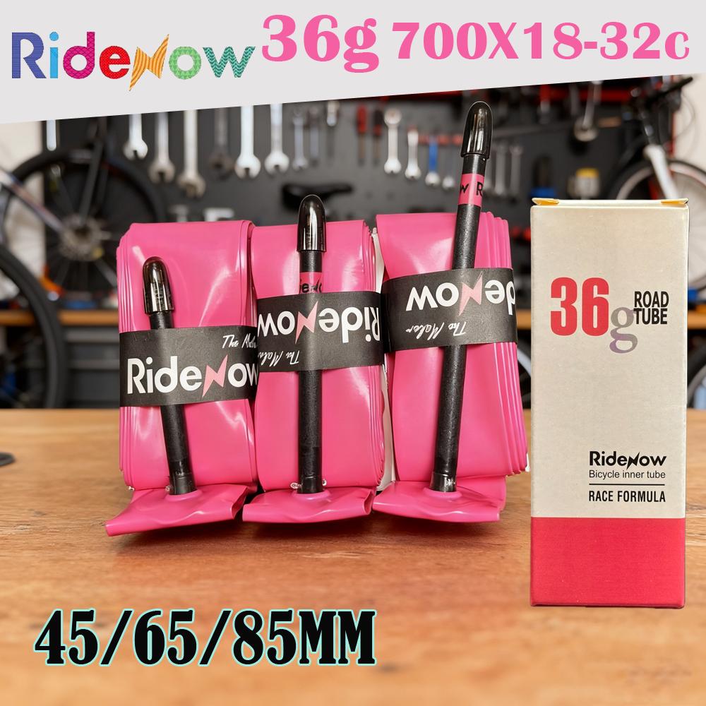 RideNow Road Bicycle TPU Inner Tube 700C 700x18 23 25 28 32 Ultra Lightweight Bike Tire Tube 45/65/85mm French Valve Inner Tubes