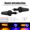 2PCS Motorcycle LED Turn Signal Light 12-24V Flashing Indicator Lamp Dual Color DRL Tail Brake Lamp Decorative For YAMAHA Honda