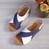 Women's Summer Cross-Border Platform Sandals - Plus Size, Open Toe, Thick Sole, Magic Tape Closure, European & American Style (Size 43)