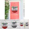 Eye-catching Ladybug Door Decor With Stunning Black White Gray Bow For Seasonal Home Style