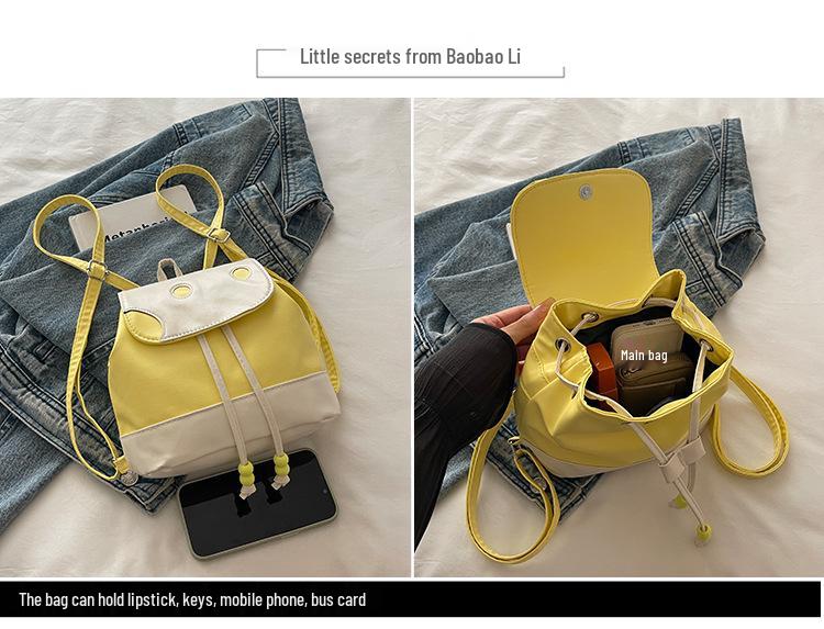 Trendiger süßer Denim-Rucksack für Damen - Käse-Design, perfekt zum Einkaufen und für den Arbeitsweg