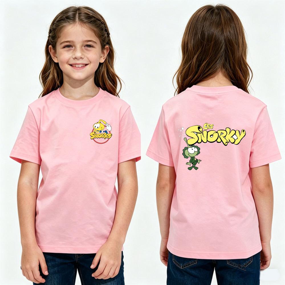 Snorks Cartoon Graphic Children TShirt Kids Summer Polyester Short Sleeve Cute Snorks Lover Gift Shirt Boys and Girls Casual Tshirt