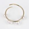 Akoya Pearl Hoop Ear 10K Pearl Earrings 4.0mm Cuff, Gold, Women's [Gift Wrapped]