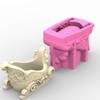 Silicone Planter Mold Christmas Sleigh Shape Flowerpot Mold Suitable for Crafting Detailed Succulent Planter and Vase