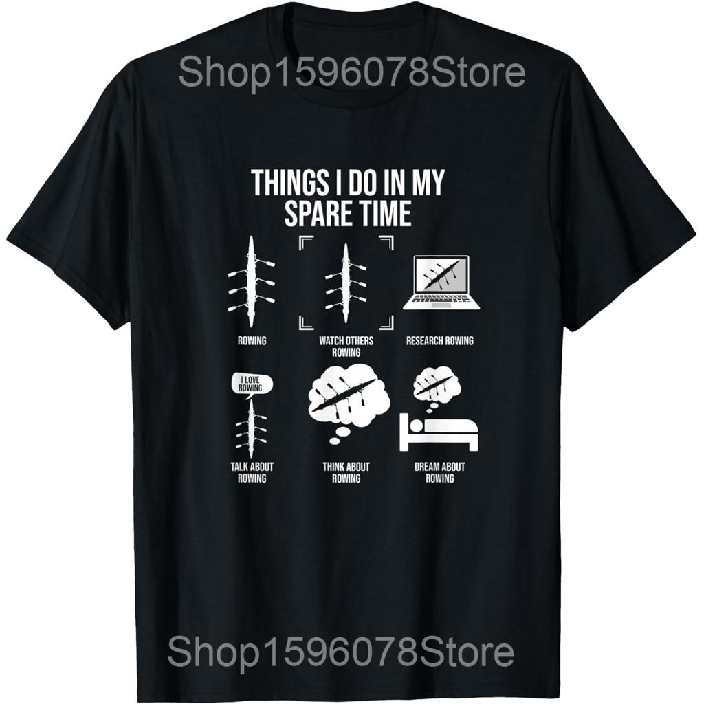 Rowing Team Rowing Crew Rower T Shirts Men Women Pure Cotton Humor Streetwear Tee Shirt Short Sleeve Unisex Loose Clothing