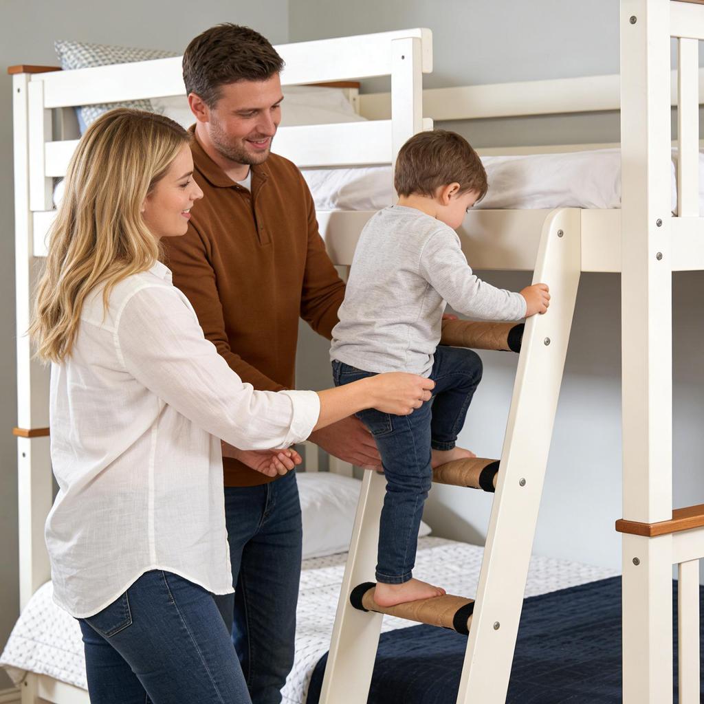 Bunk Bed Ladder Cushion 4-Piece Soft Non-slip Cover Dorm Bed Ladder Cushion Stair Covers for Safety Comfort Support Home Dorm