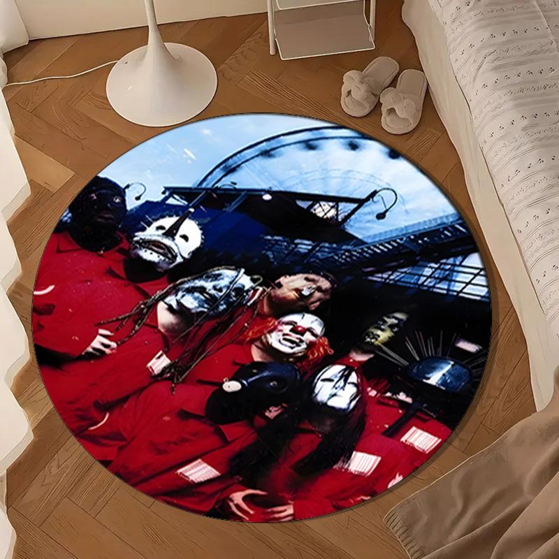Rock music Slipk-not  Round Rug for Livingroom,Bedroom, Palyroom, Chair Rug, Area rug, Circle Carpet, Large Size Fan Christmas gift