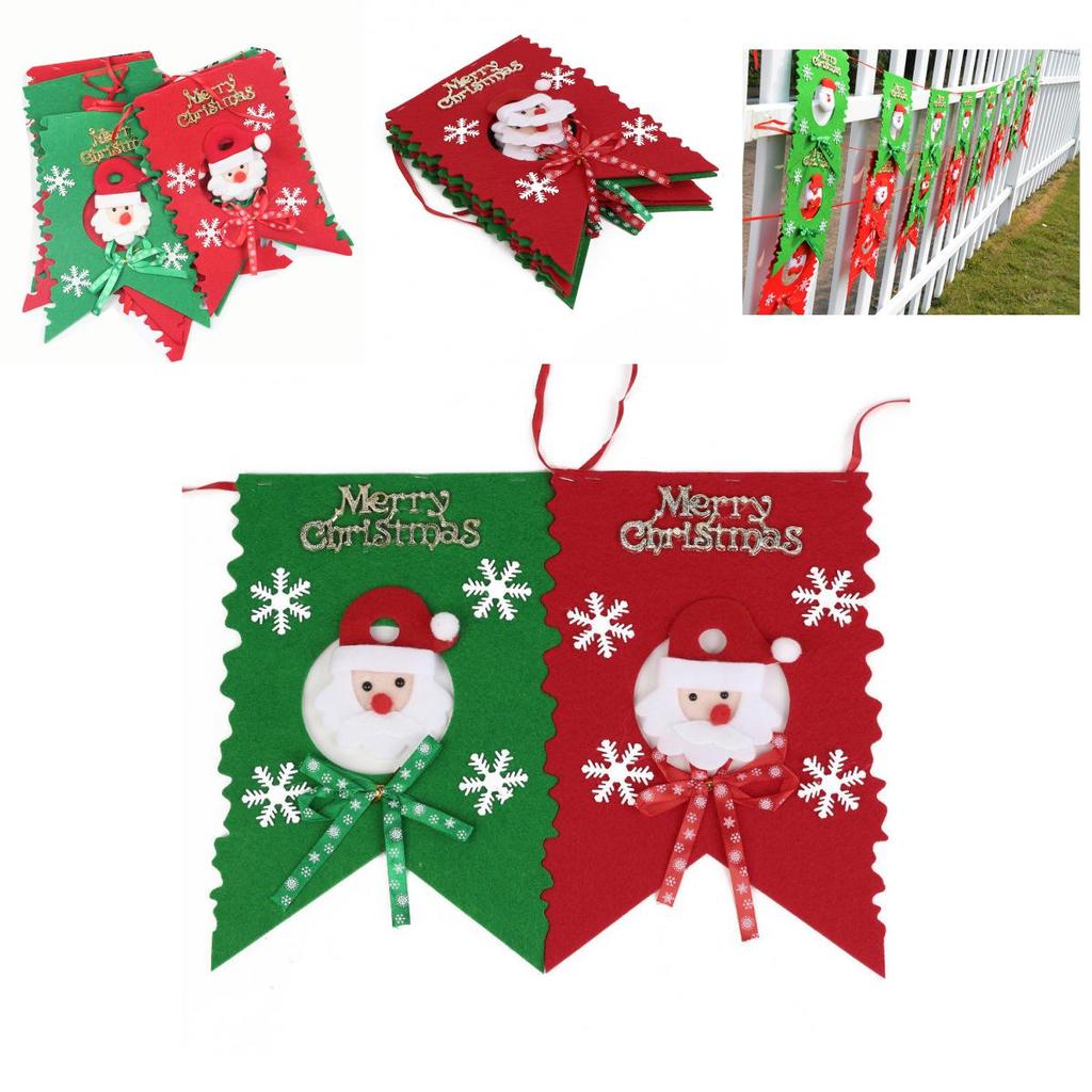Christmas Santa Claus Pattern Banner Set With Unique Design For Holiday Wall Art And Celebrations