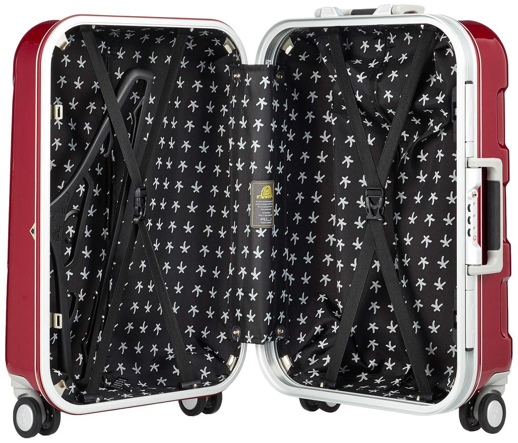 Suitcase Hard Carry Kabuki 34L Red [A.L.I.] Carry-On 3.6kg