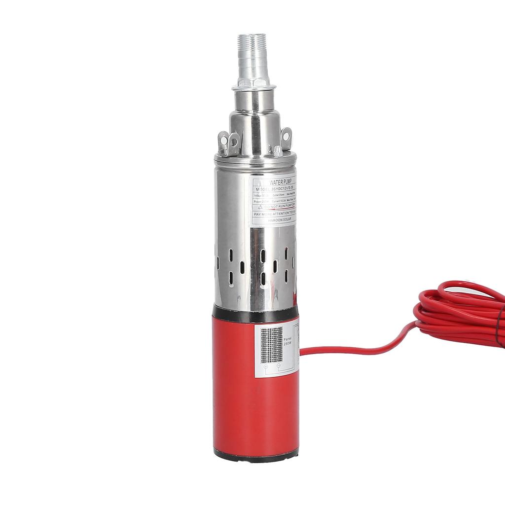 Pompă solară de apă DC 12V roșu ridicat?Șurub de ridicare submersibil pentru barcă de pescuit iaz de pește pentru agricultură