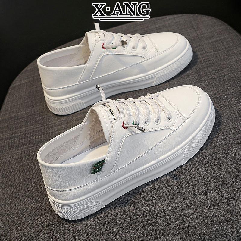 Leather Lightweight Soft-soled Little White Shoes Women's Shoes Spring New Breathable Casual Lazy Single Shoes Sports Board Shoes