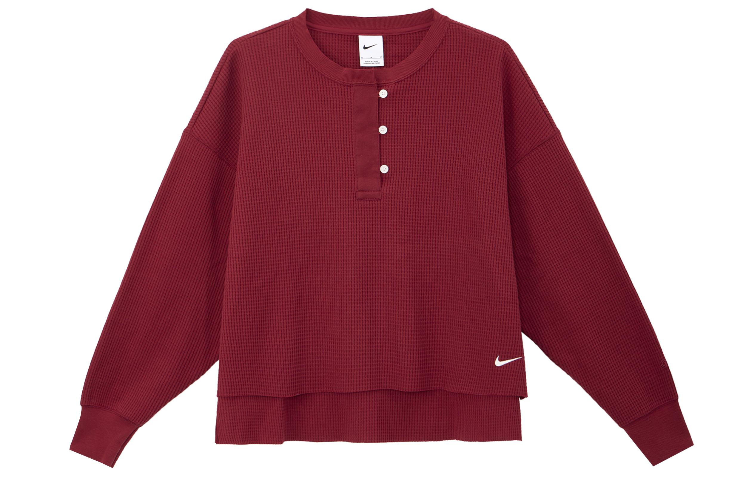 

Nike Sportswear LUXE WAFFLE L/S CREW G Knitwear Women s Dark Red HV8466-677 L
