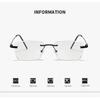 Ultralight Rimless Pochromic Myopia Glasses for Women Men Blue Light Blocking Computer GLasses Near-sighted UV Sunglasses