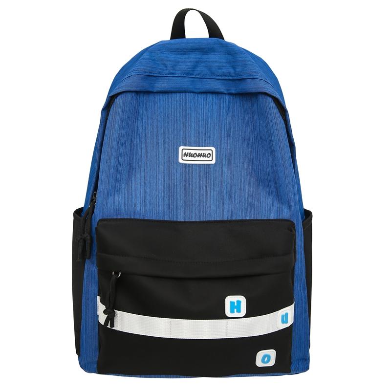 Large Capacity School Bag Color Block Multifunctional Travel Backpack Unisex Backpack