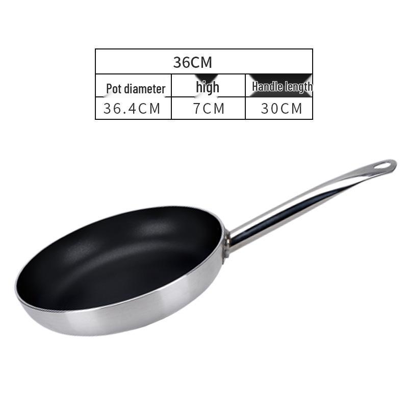 Non-Stick Single Handle Frying Pan for Steak, Eggs, and More - Compatible with Gas and Induction Cookers.