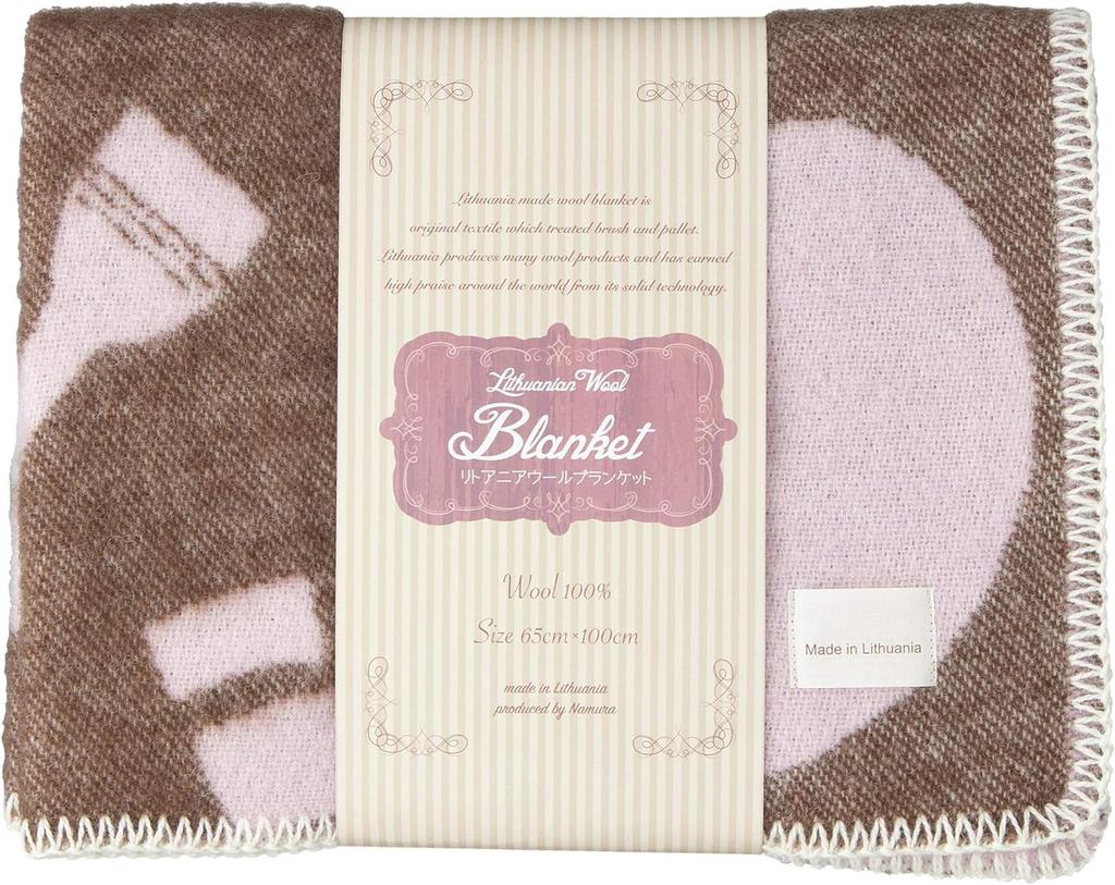Namurataiseidou Sketch Blanket, Lithuanian Wool Blanket, Reversible, 100% Wool, 65 x 100 cm
