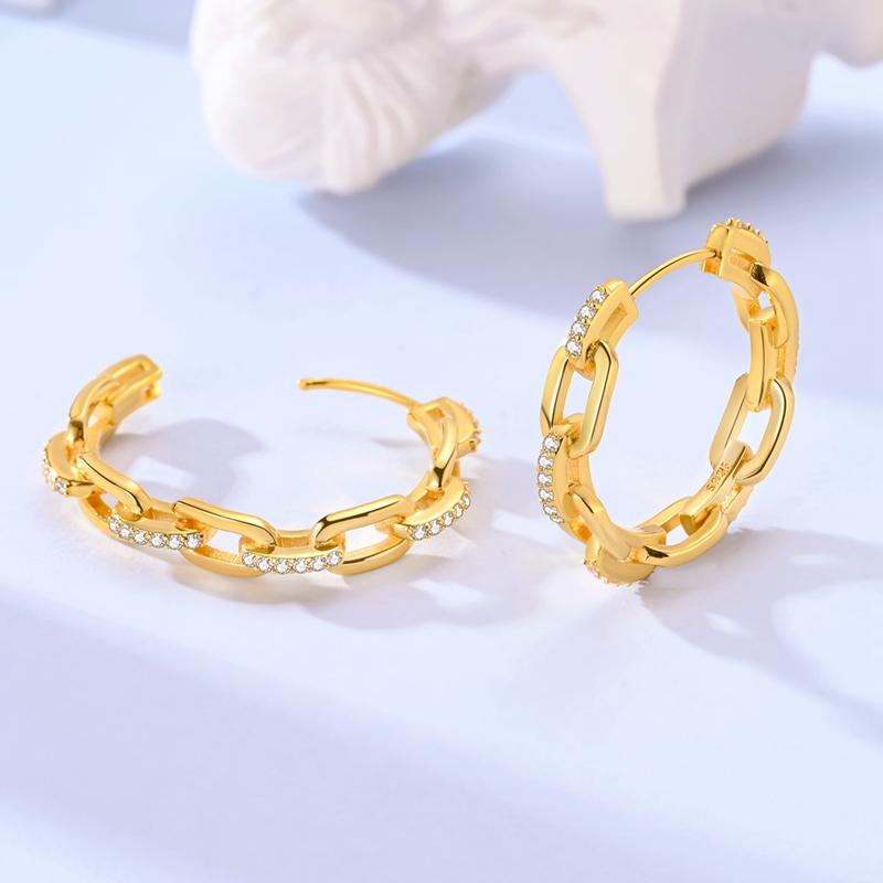 New 925 Silver Earrings Golden Beans Leaf Feather Luminous Elf Hoop Earring For Women Making Jewelry Gift