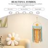 Macrame Wall Hanging Hand Woven Sun Dreamcatcher Decorative Macrame Wall Art Multipurpose Macrame Wall Decor for Apartment