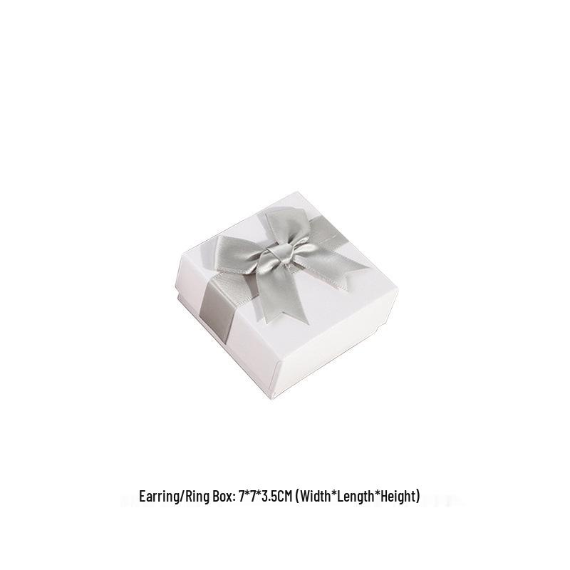 Higu Jewelry Gift Set: One-Piece Box with Silver Polishing Cloth, Earrings, Necklace & Ring Compartments, Alcohol Wipes, Ear Plugs, and Mirror.