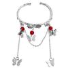 Anime Tian Guan Ci Fu Bracelet With Bell Ring Hua Cheng Xie Lian Adjustable Butterfly Finger Rings Pendant Jewelry Accessories