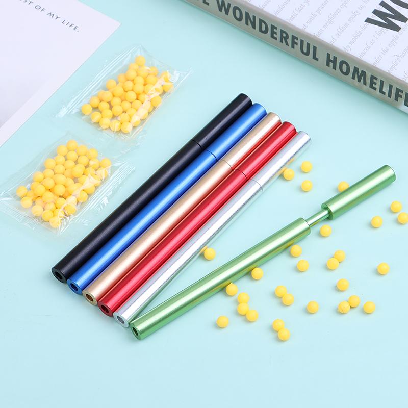 Soft Pinball Launcher Alloy Crackling Tube Safe And Soft Pinball Shoot Game Aluminum Alloy Simulation Ball Shooter