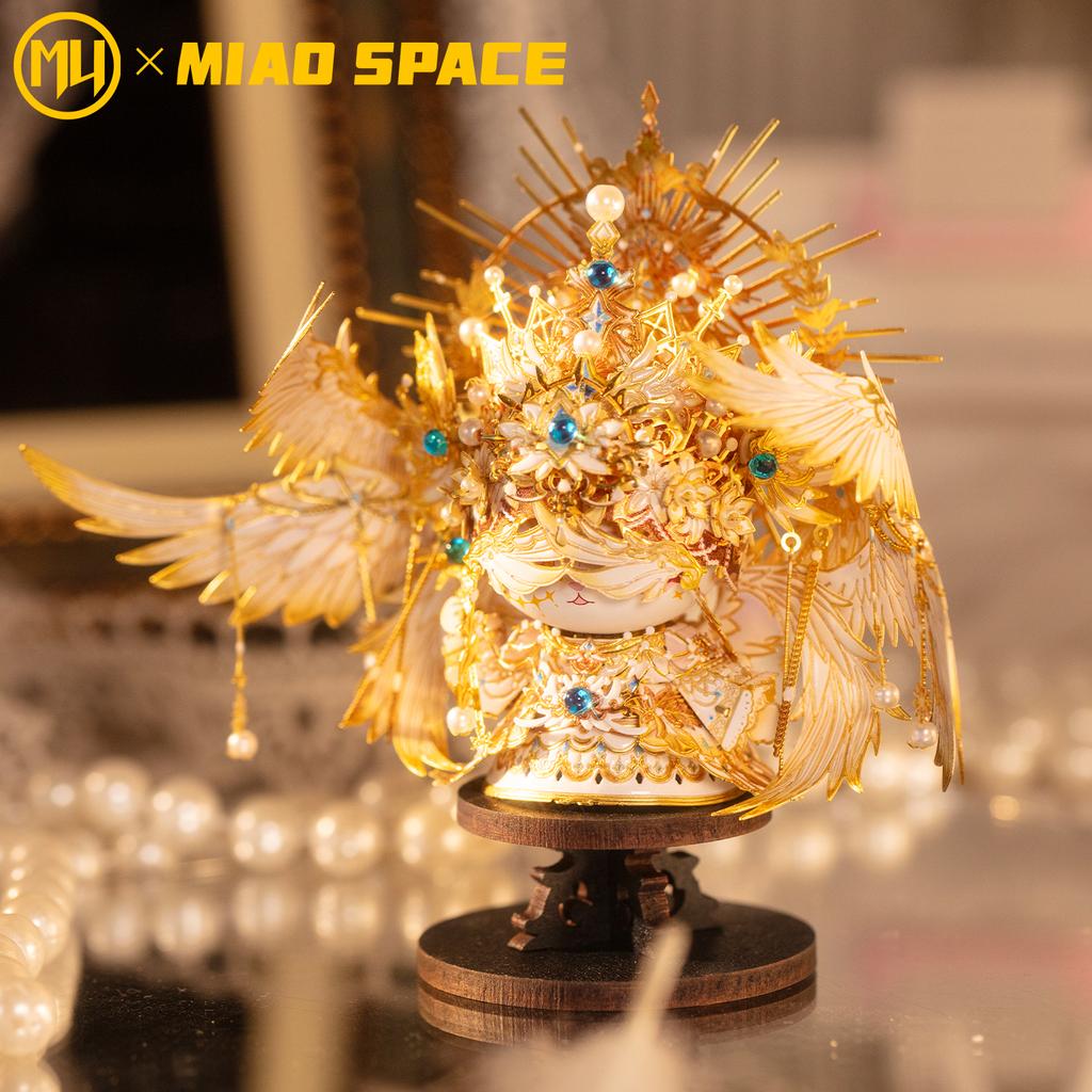 MU X MIAO SPACE Ангельский Кот 3D Металлический Пазл DIY Ручная Работа Образовательная Пазл-Игрушка Настольное Офисное Украшение Подарок для Снятия Стресса