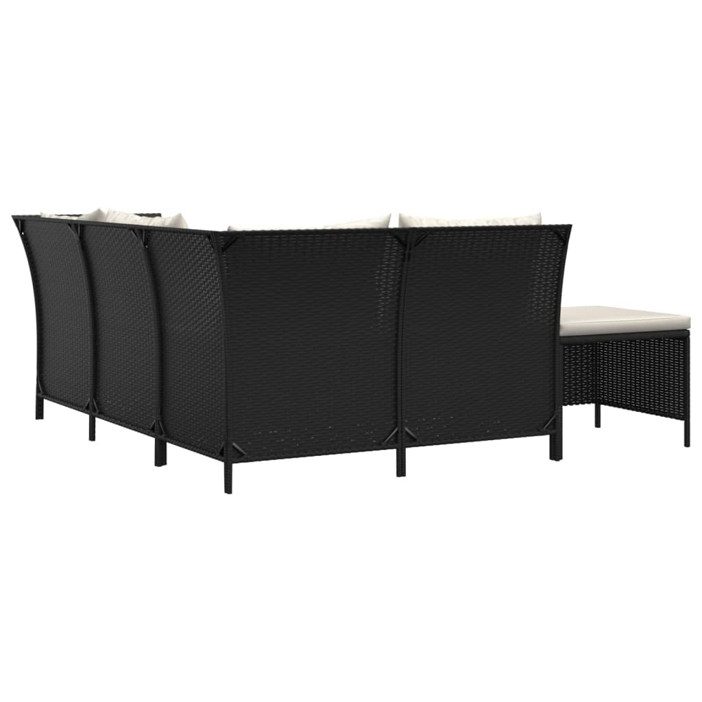 Vidaxl 4-Piece Lounge Set With Cushions, Poly Rattan