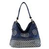 European and American Fashion Retro Fashion Diamond Studded Tote Bag Large Capacity Denim Hot Stamping Casual Shoulder Crossbody Bag