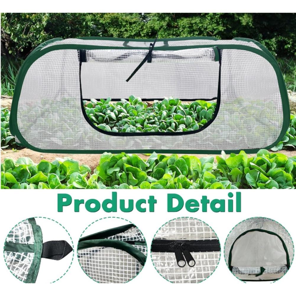 Garden Bed Cover PE Greenhouse Cover Includes Ground Spikes
