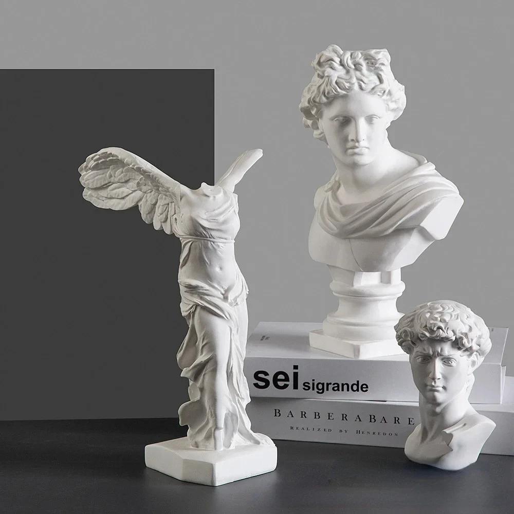 Nordic Greek Victory Goddess Statue Angel Wing Art Statue Home Decoration Resin Greek Mythology Sculptures And Figurines