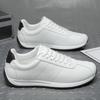 Leisure Running Summer Fashion Anti Slip Mountaineering PU Leather Sports Shoes Tennis Trend  Hot Selling Men White Flat Shoes