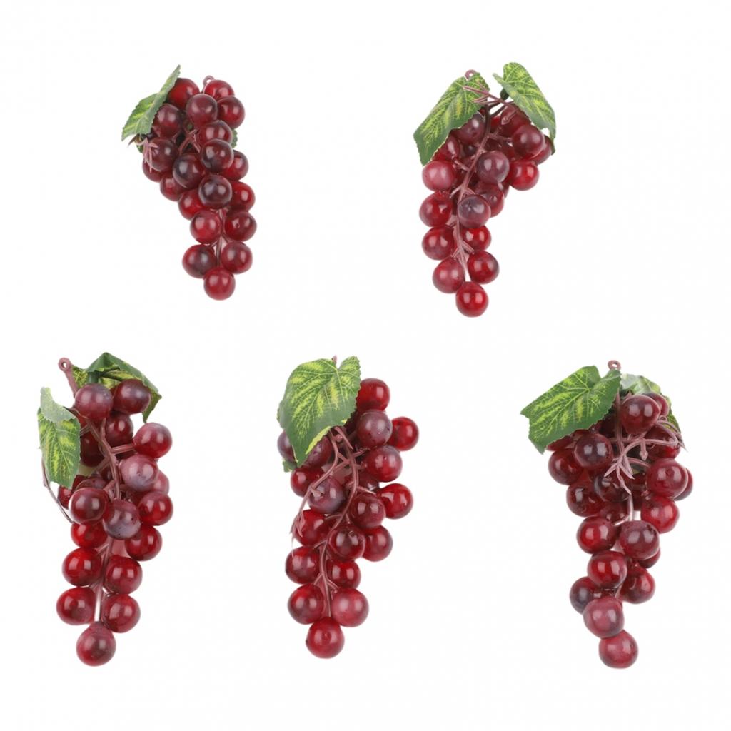 Convenient Arranging Sets Artificial Grape Clusters PVC Grape Bunches