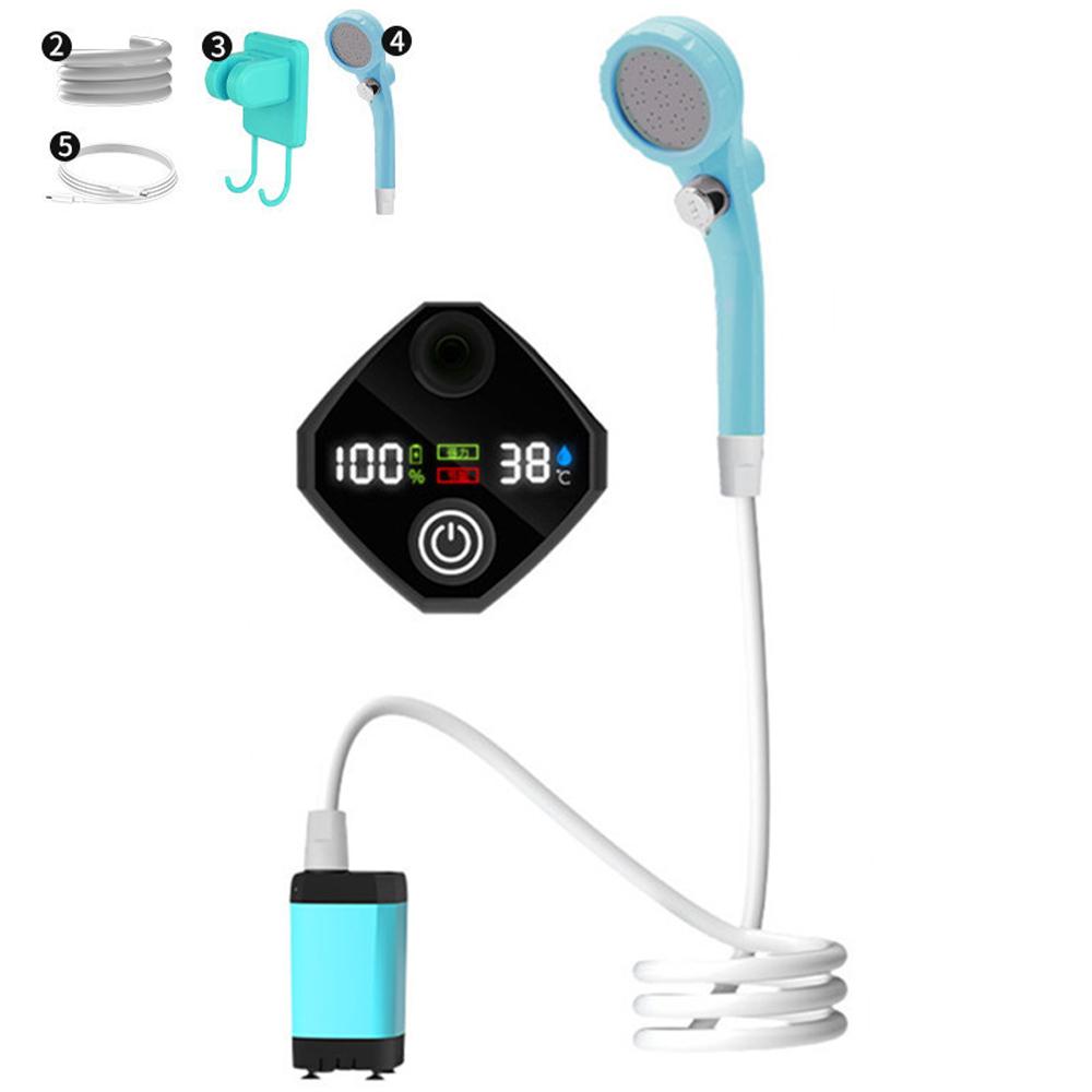 

Насос для душа для кемпинга на открытом воздухе 6000 мАч/7800 мАч/9000 мАч портативный перезаряжаемый электрический насос для душа с интеллектуальным цифровым дисплеем