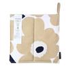 Marimekko Pieni UNIKKO Pot Holder and Trivet, Off-White, Beige, and Dark Blue (074653 185) [Parallel Import]