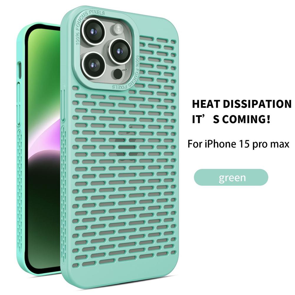 Heat Dissipation Shockproof Phone Case For iPhone 15 14 13 12 11 Pro Max Hollow Cold-Cut Lens Protection Anti-Fall Cover Funda