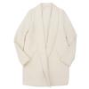 SOV. Women's Big Shawl Collar Open-Front Coat in White (Size F) coat ― whiteUsed