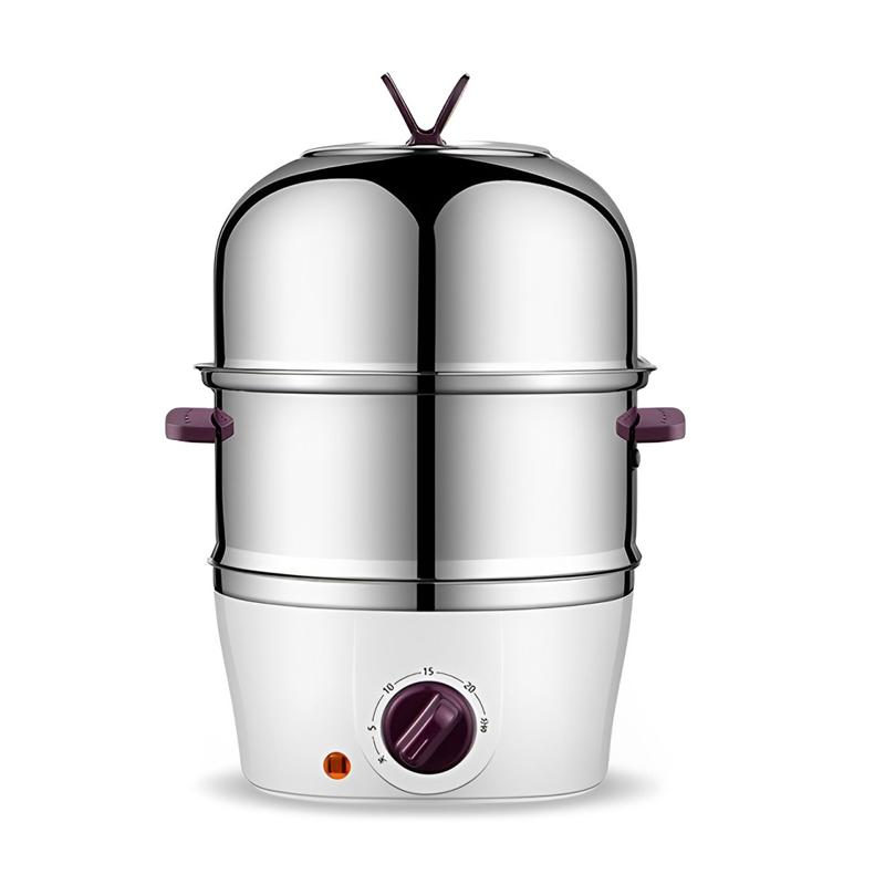 Egg Boiler Double Layers Egg Cooker Multi-function Breakfast Machine Stainless Steel Egg Steamer Mini Steamer Poacher Kitchen