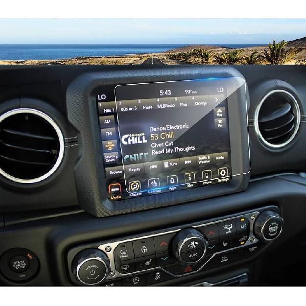Anti-Glare Matte Screen Protector for 2024 2025 Jeep Wrangler (Sport/Willys/Sahara/Rubicon/High Altitude/Rubicon 392) 12.3In Touchscreen, 9H Tempered