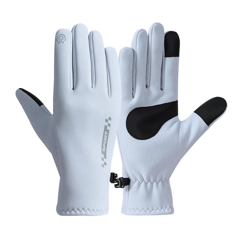 Waterproof Touchscreen Ski Gloves for Men & Women - Warm, Non-Slip, Velvet-Lined Winter Cycling Gloves One Size