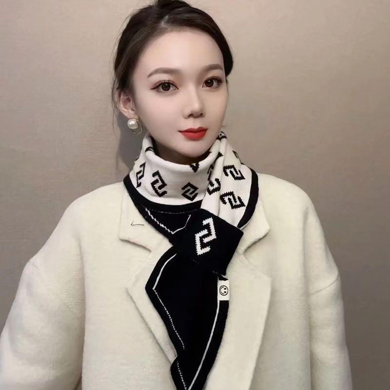 

Женские шарфы на осень и зиму, двухсторонние теплые маленькие шарфы с узором «Тысяча птиц» и диагональными краями, универсальный воротник 13 * 125CM