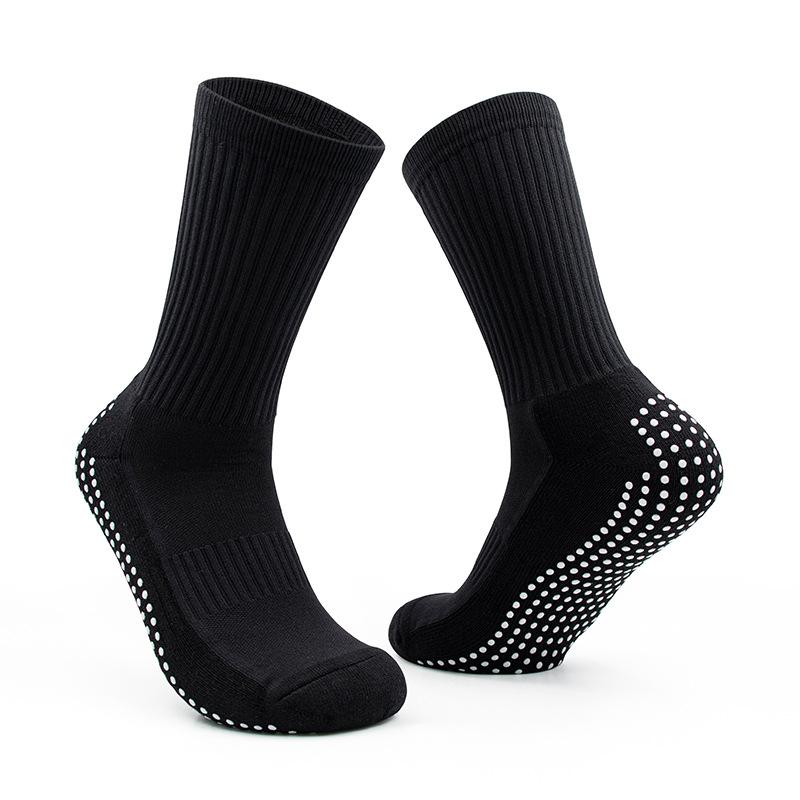5 Pairs Adult Dot Rubber Non-slip Thickened Terry Wear-resistant Breathable and Sweat-absorbent Football Training Mid-calf Sports Socks