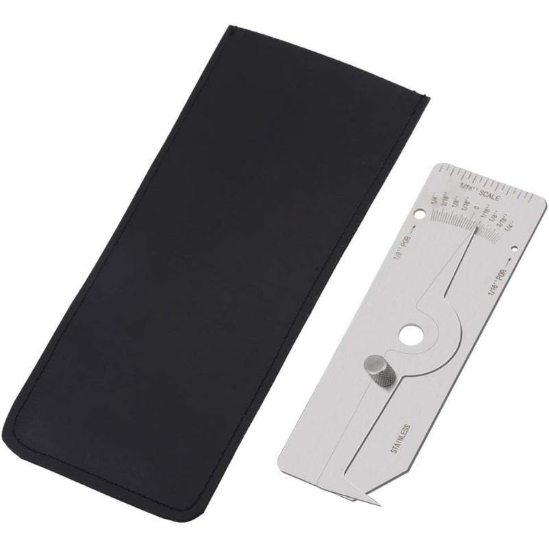 1 Conjunto de Calibre de Soldagem V-WAC Ferramentas de Soldagem Aço Inoxidável Ferramentas de Inspeção de Soldagem Calibre de Fenda Polegada