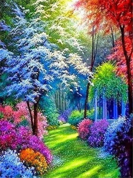 Full Drill 5D Diamond Painting Landscape Embroidery Mosaic Waterfall Rhinestones Picture Home Decoration