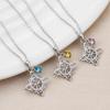 Twelve Zodiac Stones Witch Knot Necklace - Elegant Clavicle Chain Pendant Birthday Gift