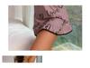 Women's Cute Print Ruffle Trim Spaghetti Strap Pajama Set