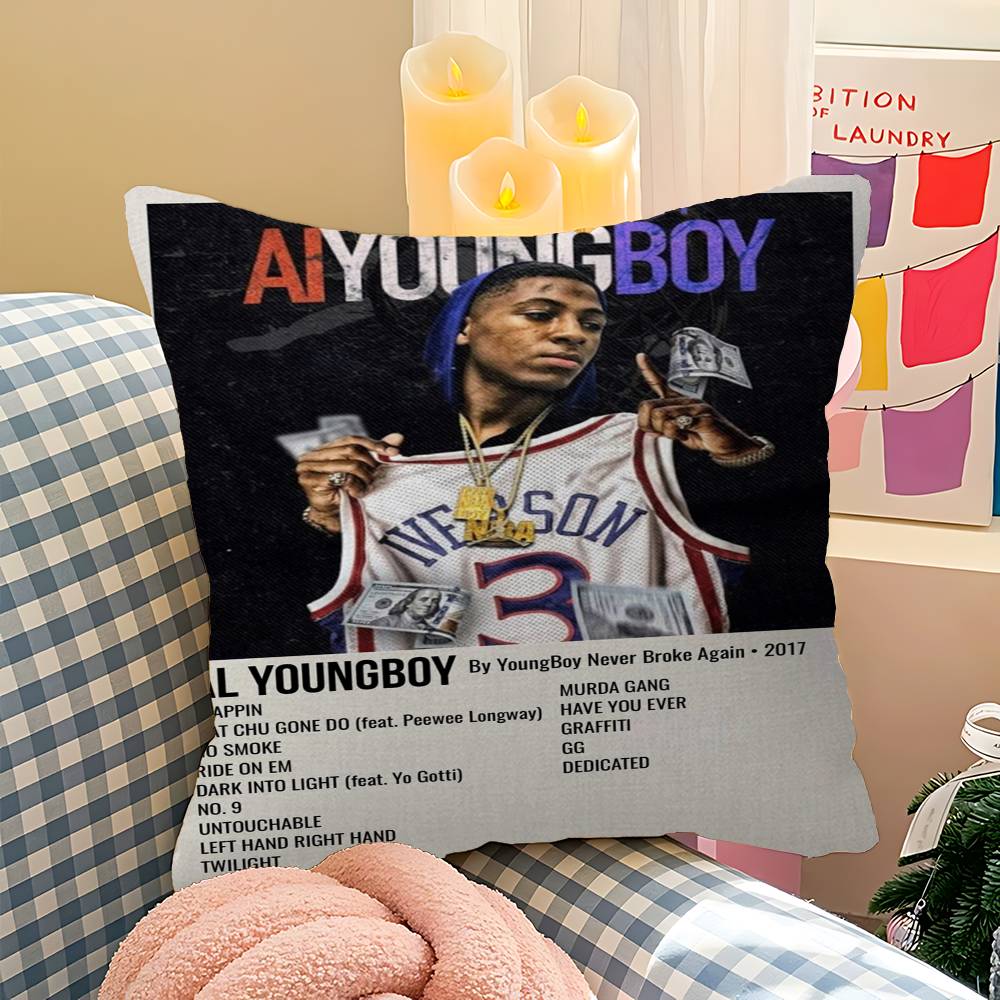 YoungBoy Never Broke Again Pillow Gift Home Office Decoration Bedroom Sofa Car Cushion Cover case x