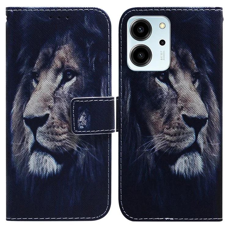

For Honor 80 SE 5G Pattern Printing PU Leather Flip Stand Case Drop-proof Wallet Cover
