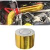 2" x 32,8 Fuß Gold Klebe Hitzeschild Reflektierendes Klebeband, 10M | Aluminiumbeschichtetes Glasfaser Hochtemperatur Thermische Barriere Wickelrolle, Auto Hitze