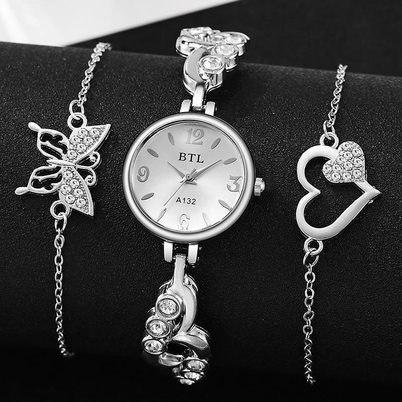 Women'S Quartz Bracelet Watch Set Fashion Small Dial Watch Accessories Trend Diamond-Encrusted Women'S Watch Women'S Watch